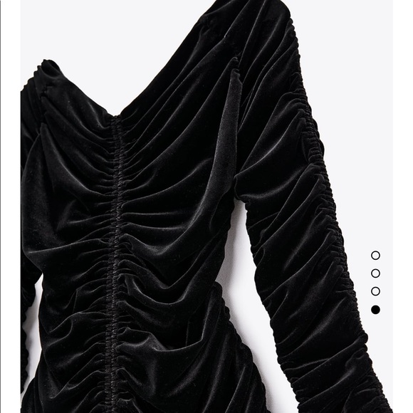 Zara ruched velvet top NWT - Picture 4 of 7